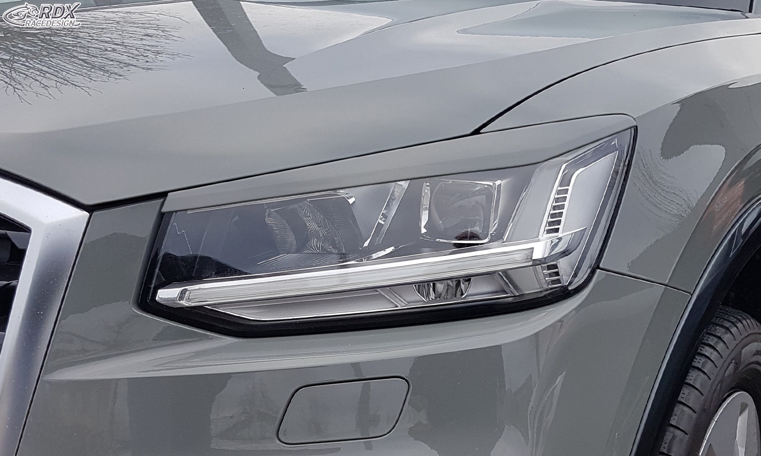 Scheinwerferblenden Audi Q2 (GA) (ab 2016) (mit CH-Eignungserklärung) (PU-ABS)
