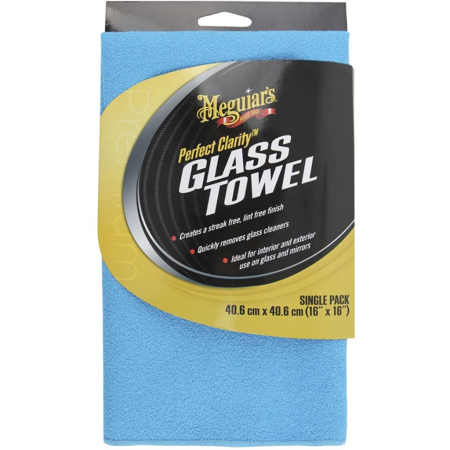 MEGUIAR'S PERFECT CLARITY GLASS TOWEL MICROFASERTUCH BLAU (40cm x 40cm)