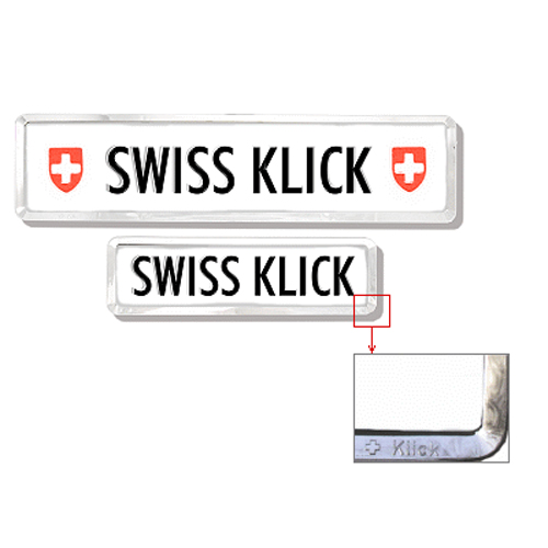 SwissKlick Nummernrahmen chrom Langformat (Set für vorne und hinten), Nummernrahmen, ZUBEHÖR & UNIVERSELLES