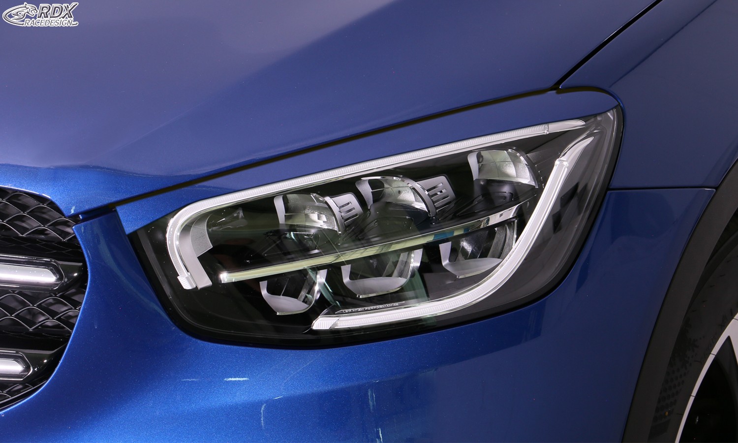 Scheinwerferblenden Mercedes-Benz GLC (X253) & Mercedes-Benz GLC Coupé (C253) (204X) (2019-2023) (mit CH-Eignungserklärung) (PU-ABS)