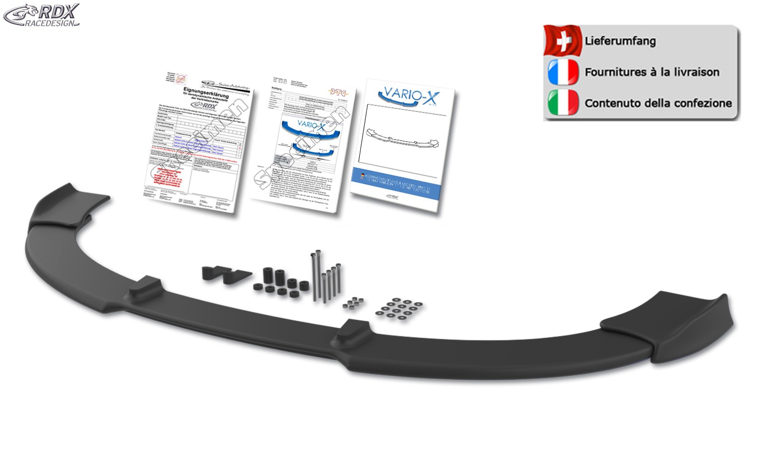 VARIO-X Frontspoiler Audi A4-B6/8E (mit S-Line- / S4-Front) Frontansatz