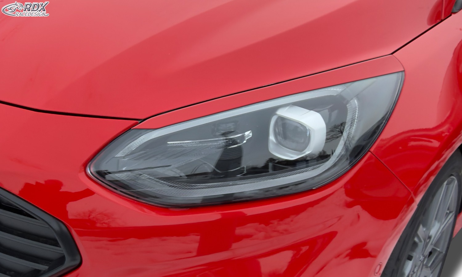 Scheinwerferblenden Ford Fiesta MK8 (JHH) (2022-2024) (mit LED-Matrix Scheinwerfern) (mit CH-Eignungserklärung) (PU-ABS)