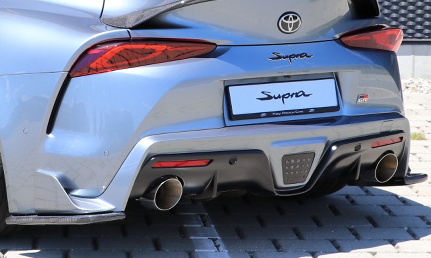 Heckschürzenansatz-Set Toyota Supra GR (MK5) (A90) (ab 2019) "SPORT" (SCHWARZ SEIDENMATT LACKIERT)