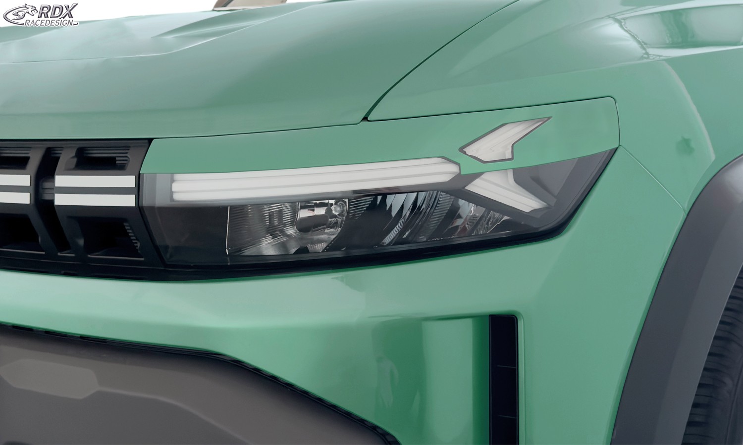 Scheinwerferblenden Dacia Duster III (DJF) (ab 2024) & Dacia Bigster (DJF) (ab 2024) (mit CH-Eignungserklärung) (PU-ABS)