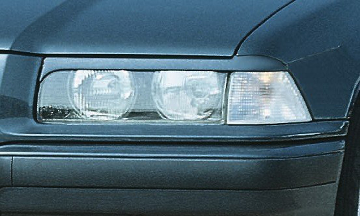 Scheinwerferblenden BMW 3er (E36) Coupé / Cabrio oben (inklusive Schweizer METAS-Prüfbericht) (PU-ABS)